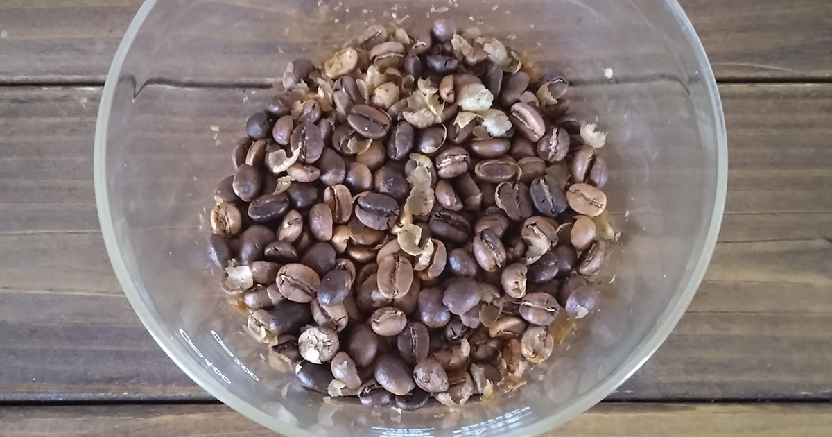 電子レンジ焙煎コーヒー豆